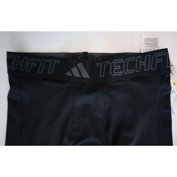 Adidas HD3523 Men's Sz M Black Techfit Performance Training 3/4 Tights - Picture 3 of 9
